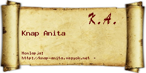 Knap Anita névjegykártya